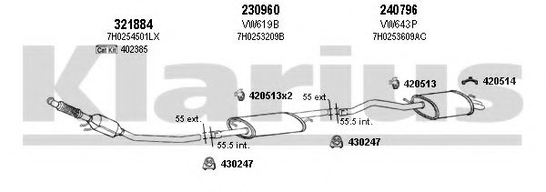931038E KLARIUS Exhaust System Exhaust System