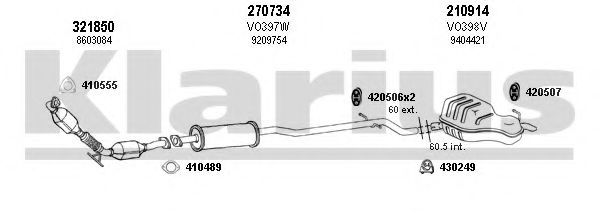960352E KLARIUS Exhaust System