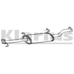 CL279X KLARIUS Exhaust System Middle Silencer