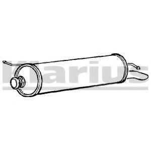 CN522A KLARIUS Exhaust System End Silencer