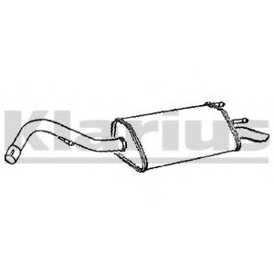 FE619A KLARIUS Exhaust System End Silencer