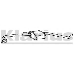 GM168E KLARIUS Exhaust System Middle Silencer