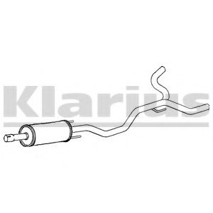 GM531W KLARIUS Exhaust System Middle Silencer