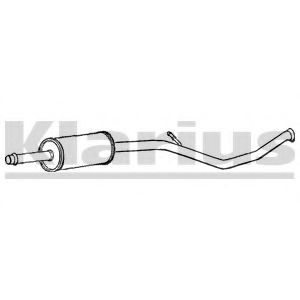PG651P KLARIUS Exhaust System Middle Silencer