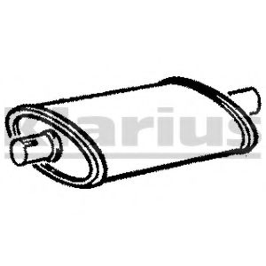RN190X KLARIUS Exhaust System Middle Silencer