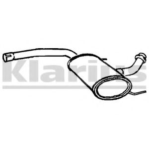 RN703T KLARIUS Exhaust System Middle Silencer