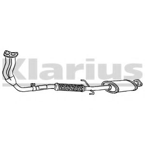 TY245C KLARIUS Exhaust System Front Silencer