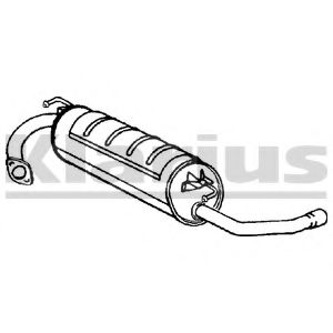 TY600E KLARIUS Exhaust System End Silencer