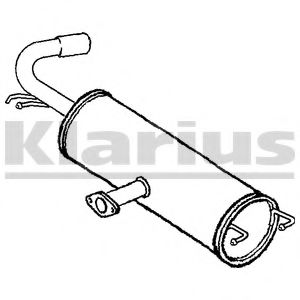 TY615H KLARIUS Exhaust System End Silencer