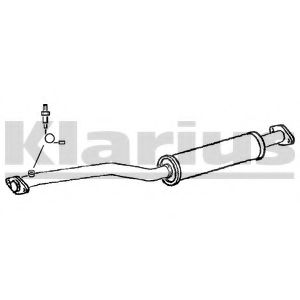 TY637B KLARIUS Exhaust System Middle Silencer