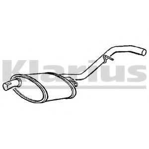 VL507W KLARIUS Exhaust System Middle Silencer