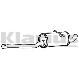 VO173B KLARIUS Exhaust System Middle Silencer