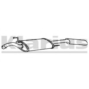 VW229A KLARIUS Exhaust System End Silencer