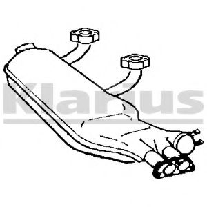 VW274H KLARIUS Exhaust System Front Silencer