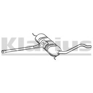VW524P KLARIUS Exhaust System Middle Silencer