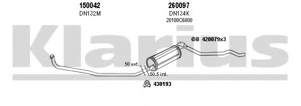 270532E KLARIUS Exhaust System Exhaust System