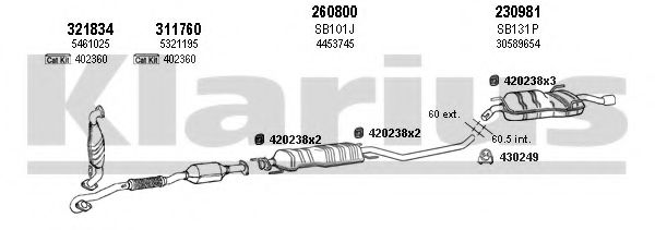 750194E KLARIUS Exhaust System