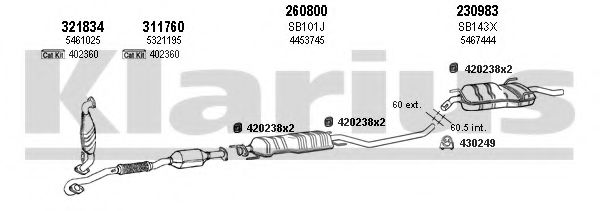750195E KLARIUS Exhaust System