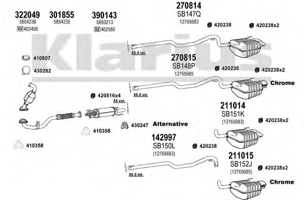 750226E KLARIUS Exhaust System