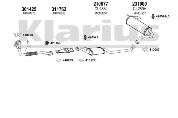 210205E KLARIUS Exhaust System