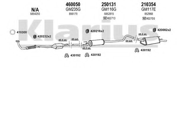 391461E KLARIUS Exhaust System