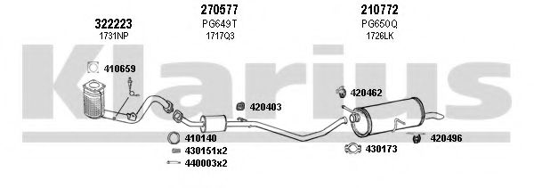 631014E KLARIUS Exhaust System Exhaust System