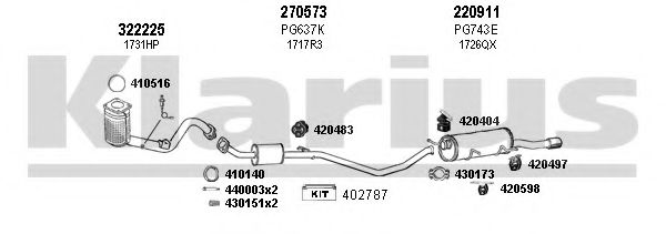 631023E KLARIUS Exhaust System