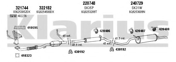 780111E KLARIUS Exhaust System