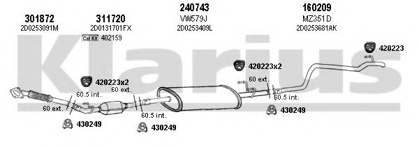 931268E KLARIUS Exhaust System