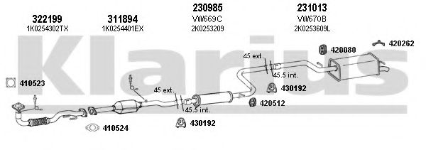 931330E KLARIUS Exhaust System Exhaust System