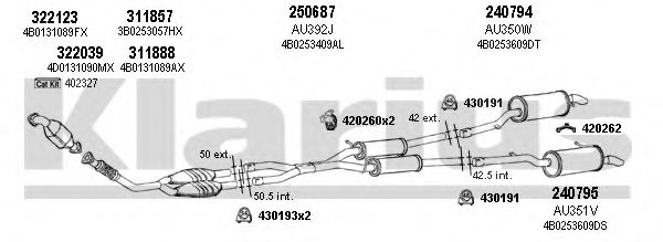 940653E KLARIUS Exhaust System Exhaust System
