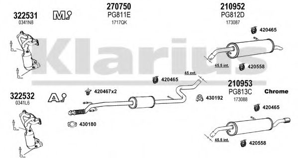631103E KLARIUS Exhaust System