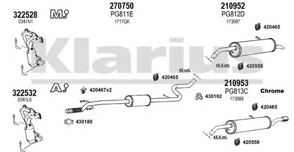 631105E KLARIUS Exhaust System Exhaust System