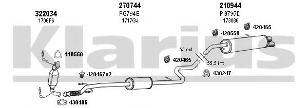 631132E KLARIUS Exhaust System Exhaust System