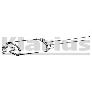 FE1043G KLARIUS Exhaust System Middle Silencer