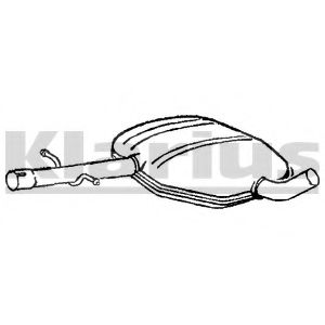 VW672X KLARIUS Exhaust System Middle Silencer
