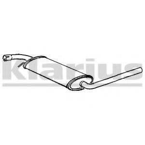 VW689X KLARIUS Exhaust System Middle Silencer