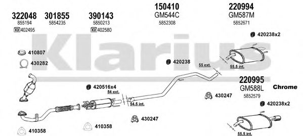391578E KLARIUS Exhaust System Exhaust System