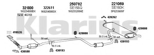 790394E KLARIUS Exhaust System Exhaust System