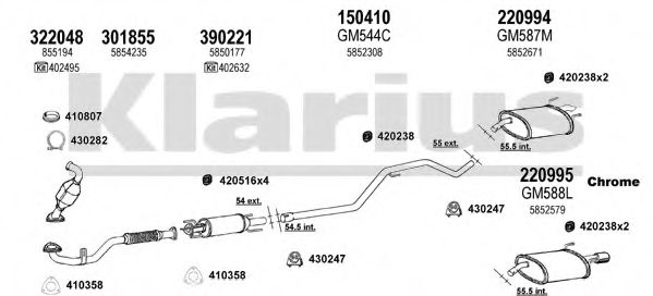391699E KLARIUS Exhaust System Exhaust System