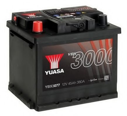 YBX3077 YUASA Startanlage Starterbatterie