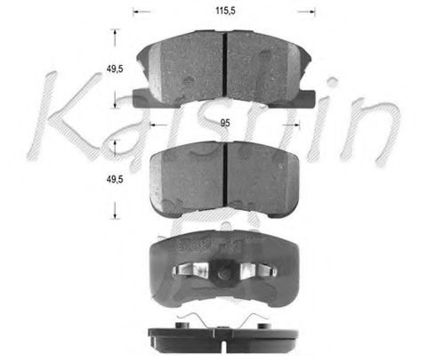 D0034 KAISHIN Brake System Brake Pad Set, disc brake