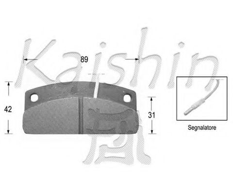 D10051 KAISHIN Brake System Brake Pad Set, disc brake