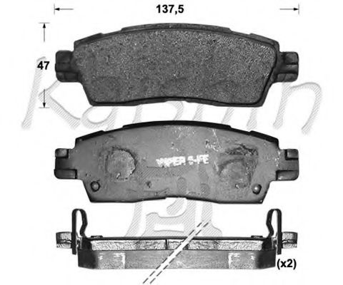 D10075 KAISHIN Brake System Brake Pad Set, disc brake
