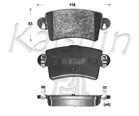 D10090 KAISHIN Brake System Brake Pad Set, disc brake