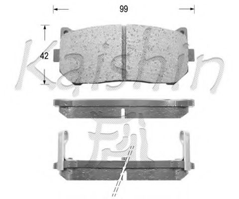 D11151 KAISHIN Brake System Brake Pad Set, disc brake