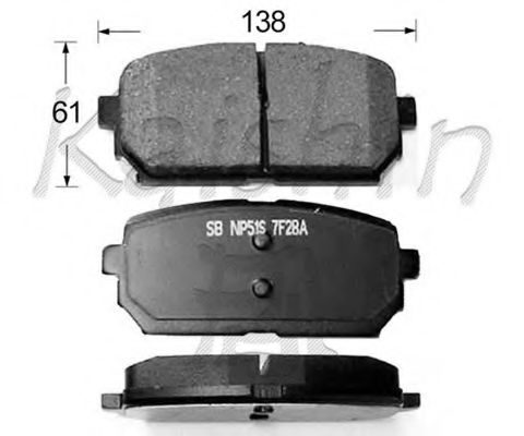 FK11230 KAISHIN Brake Pad Set, disc brake