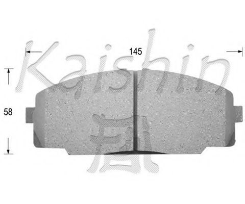 D2104 KAISHIN Комплект тормозных колодок, дисковый тормоз