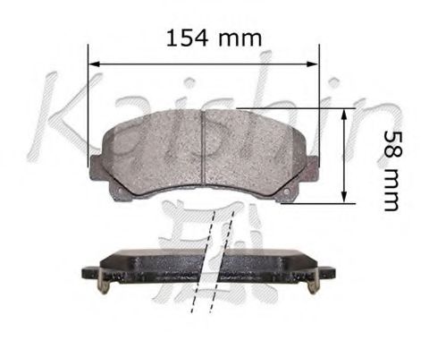 FK4057 KAISHIN Brake Pad Set, disc brake