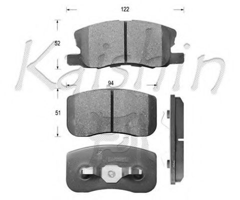 FK6121 KAISHIN Brake System Brake Pad Set, disc brake